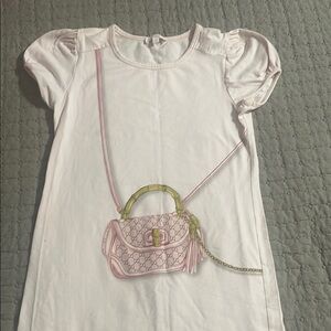 Gucci Kids Pink Dress with Bag Design